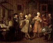 William Hogarth, A Rake's Progress II The Rake's Levee